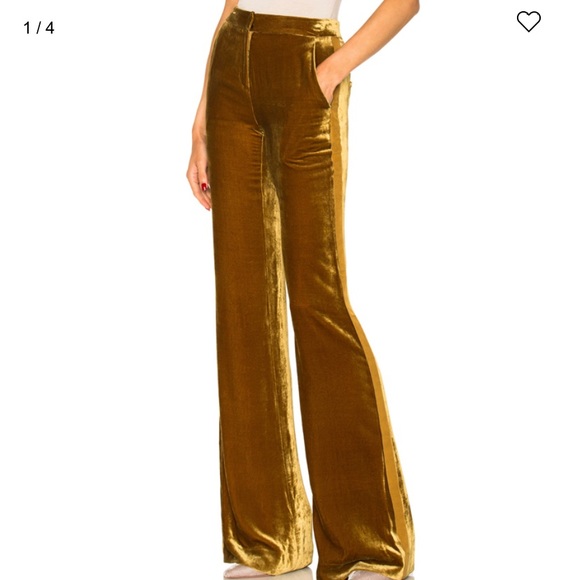 Veronica Beard Pants - VERONICA BEARD | Ramsey wide leg tux pants gold 2